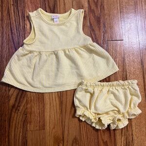 Cat & Jack Yellow Gingham Diaper Cover Set